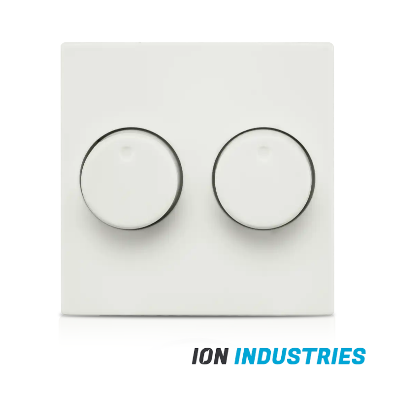 ION INDUSTRIES | CENTRAALPLAAT | DIMMERKNOP DUO | V1/J1 | ALPIN WIT