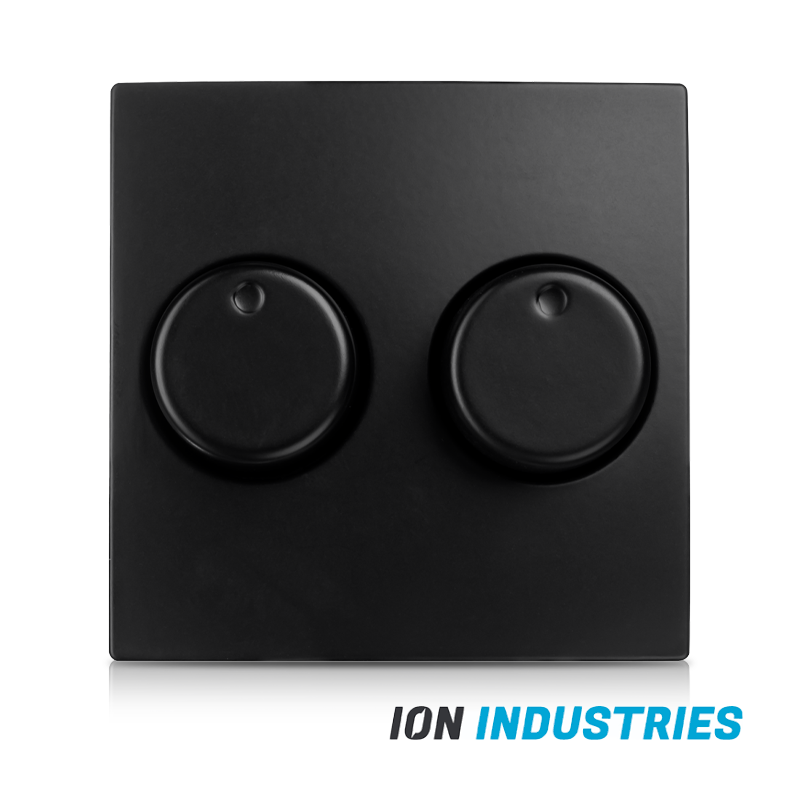 ION INDUSTRIES | CENTRAALPLAAT | DIMMERKNOP | DUO | E1 | MATZWART
