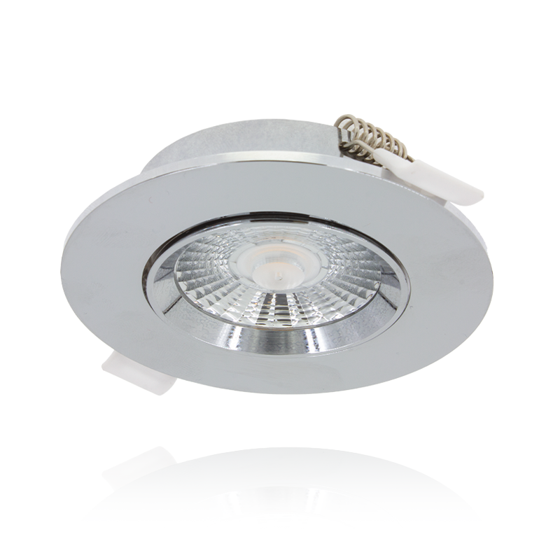 LED INBOUWSPOT | 6W | Ø90mm | DIMBAAR | FLAT | IP44 | CHROOM