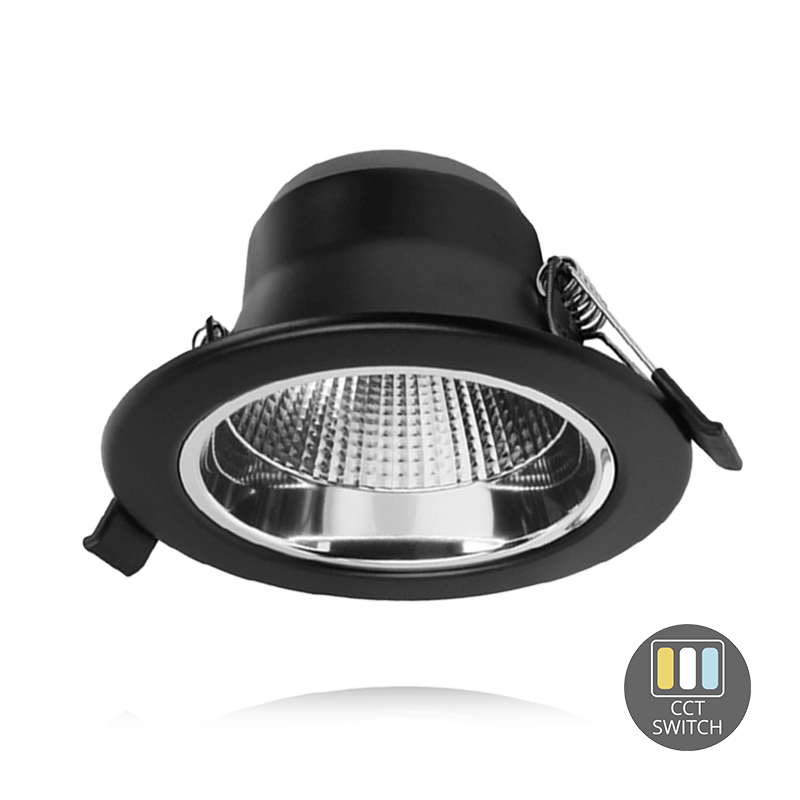 LED DOWNLIGHT | CCT-SWITCH | Ø90 | 9W | ZWART