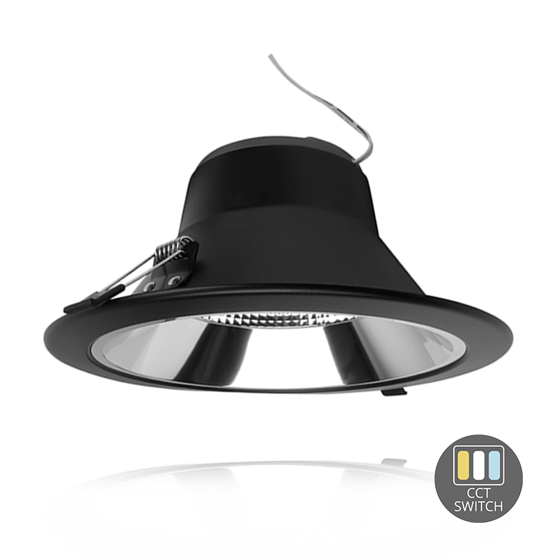 LED DOWNLIGHT | CCT-SWITCH | Ø195 | 19W | ZWART
