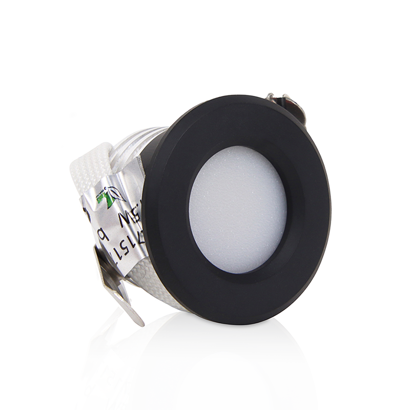 LED MINI INBOUWSPOT | 1.5W | Ø37mm | DIMBAAR | IP44 | ZWART