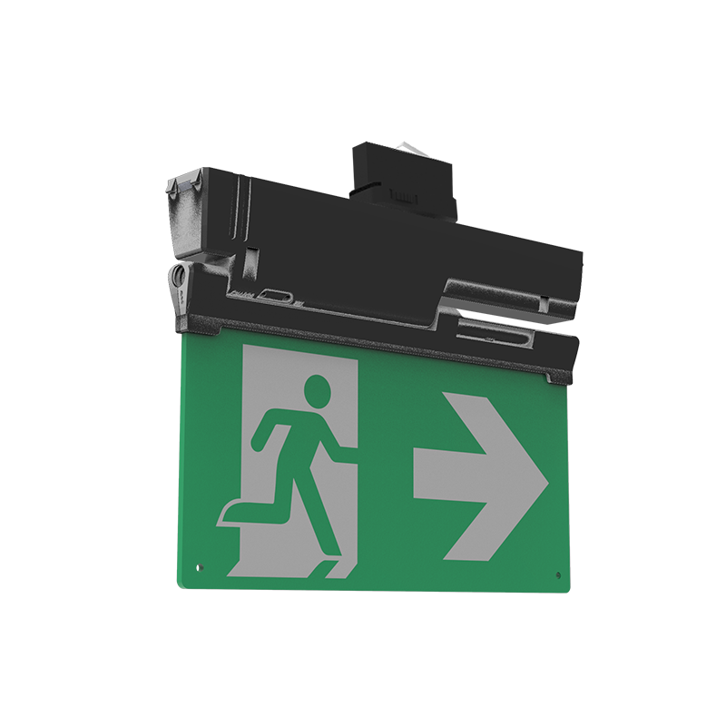 3-FASE NOODVERLICHTING | 2W | ZWART | INCL. PICTOGRAMMEN