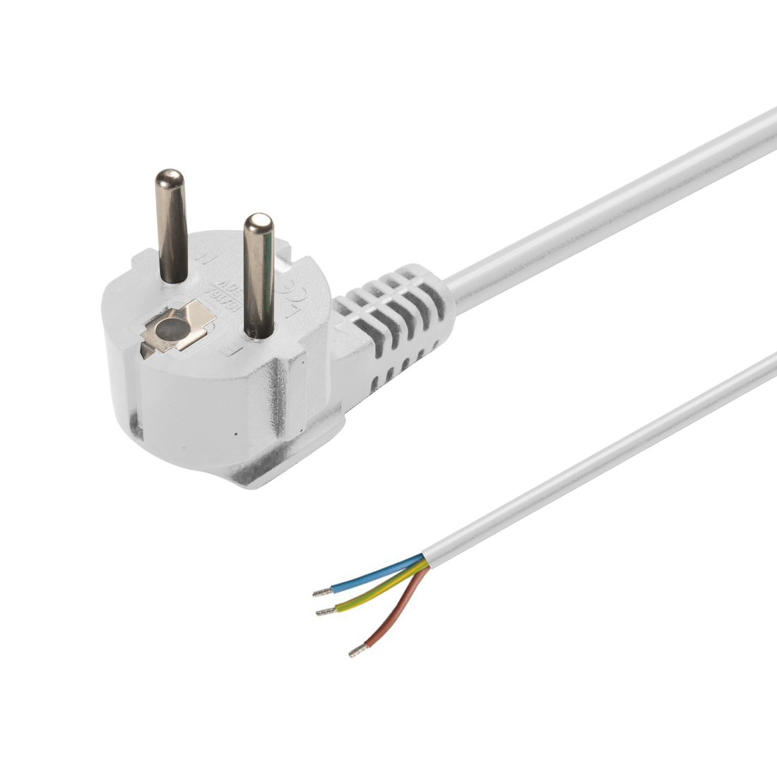 AANSLUITSNOER | 5M | EURO | 3 X 0.75MM² | WIT