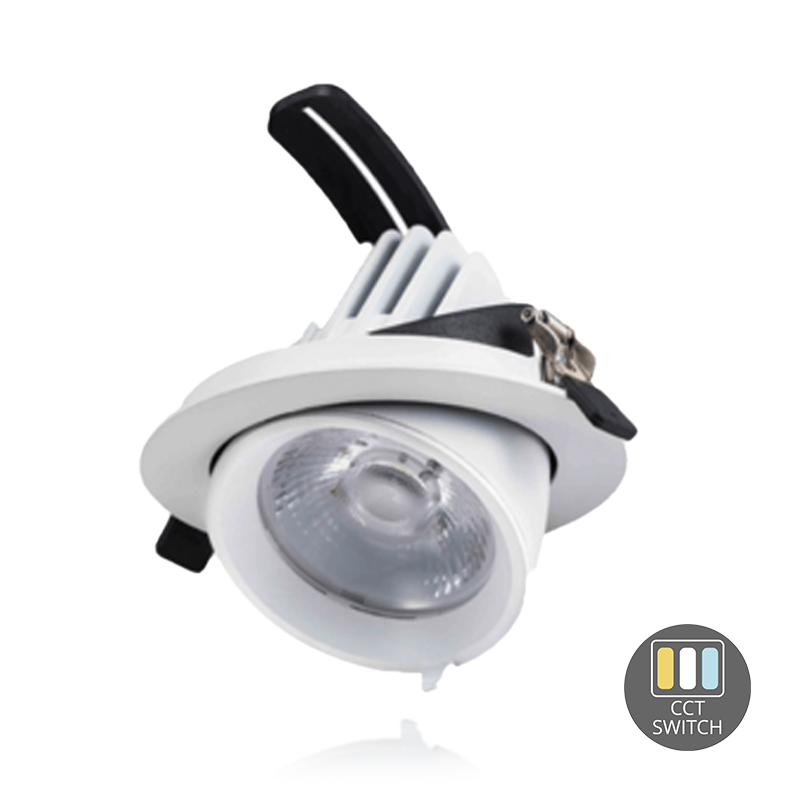 LED DOWNLIGHT | KANTELBAAR | Ø145 | 28W | WIT | CCT-SWITCH