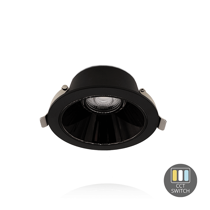 LED DOWNLIGHT | LUMEA | CCT-SWITCH | Ø75MM | 7W | ZWART