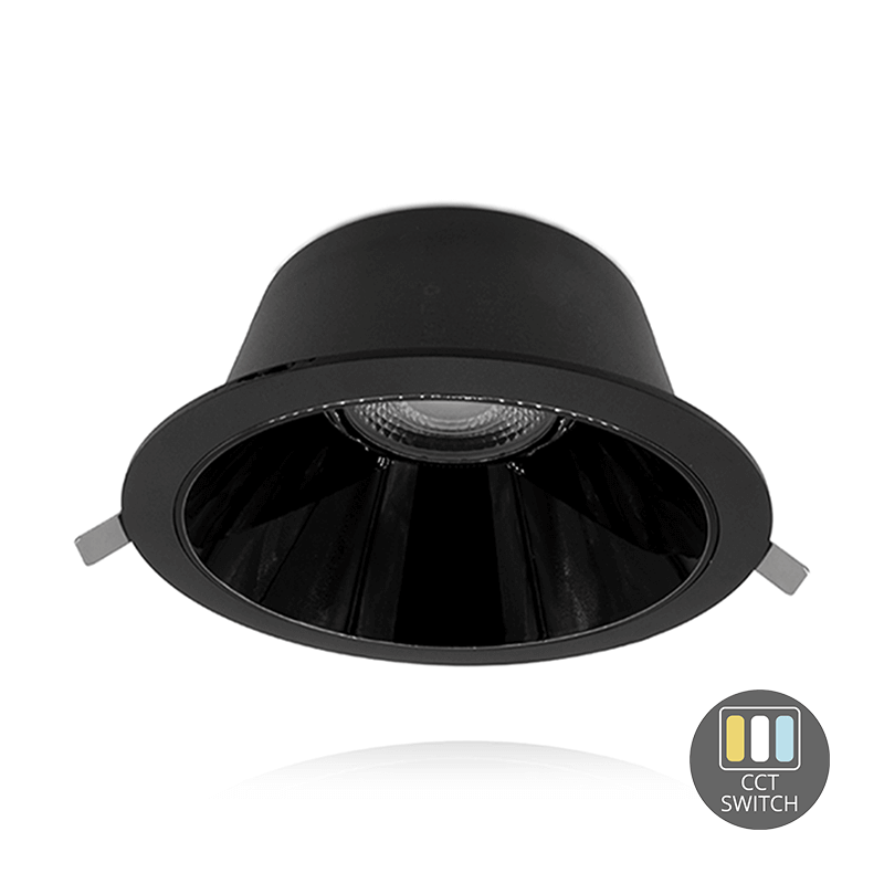 LED DOWNLIGHT | LUMEA | CCT-SWITCH | Ø160MM | 16W | ZWART