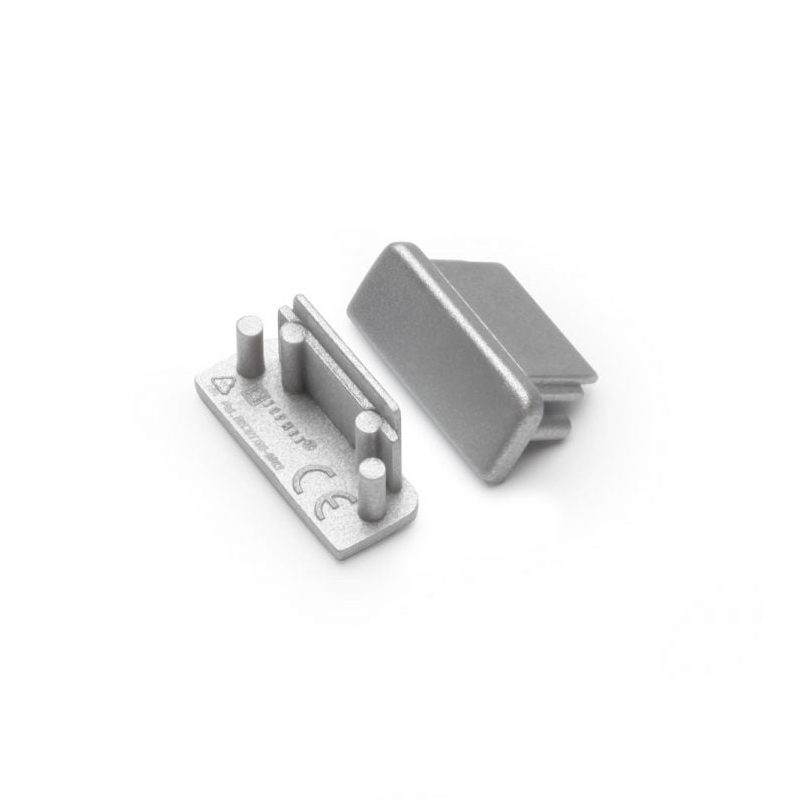 END CAP ZONDER KABELOPENING | SURFACE | 10MM | ZILVER | 20 STUKS
