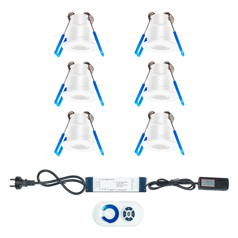 LED VERANDA SPOTS | INCL. AFSTANDBEDIENING | WARM WIT | 6ST