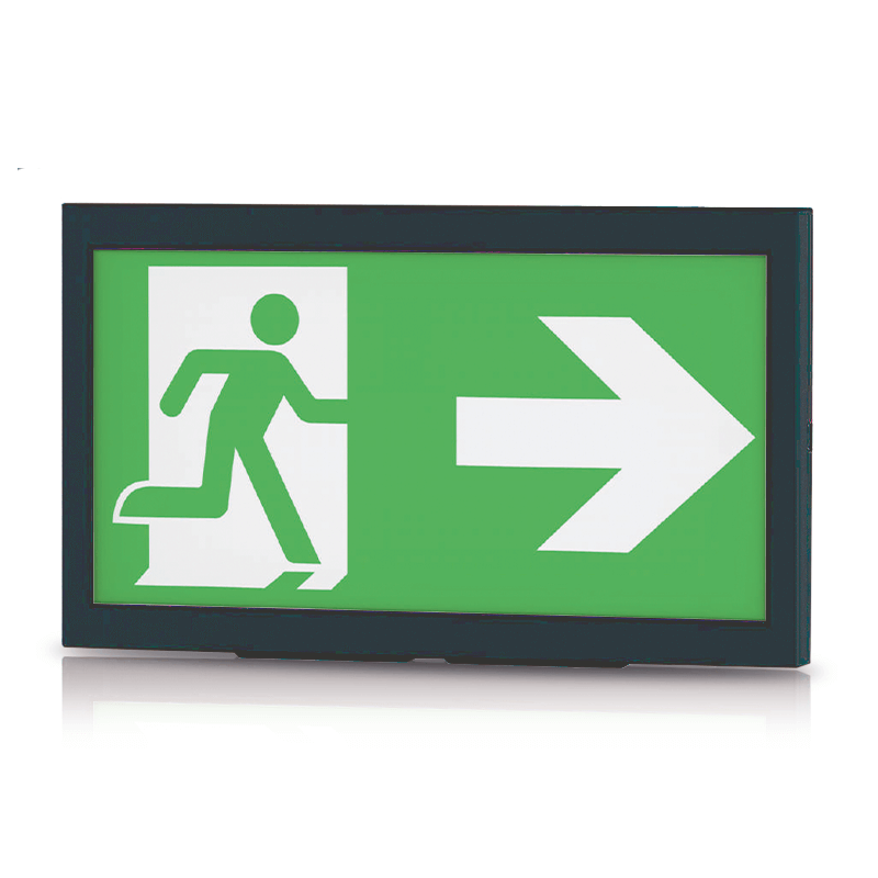 NOODVERLICHTING | INBOUW/OPBOUW | 3W | ZWART | INCL. PICTOGRAMMEN