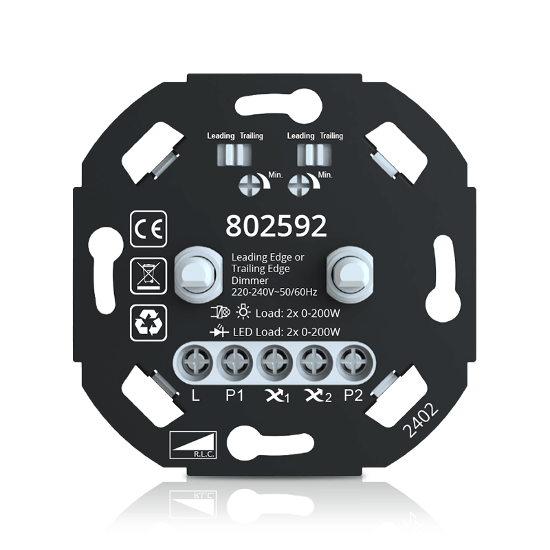 DUO LED DIMMER | 2x200W | FASE AF- EN AANSNIJDING