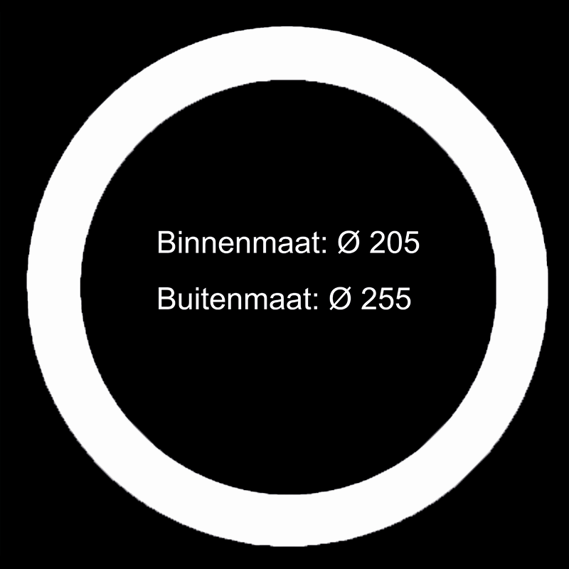 VERLOOPRING METAAL | WIT | Ø205-255mm