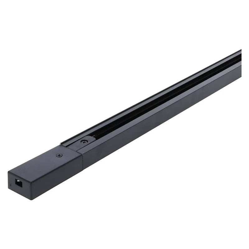 1-FASE RAIL | INCL. EINDKAP EN VOEDINGSCONNECTOR | ZWART | 1M