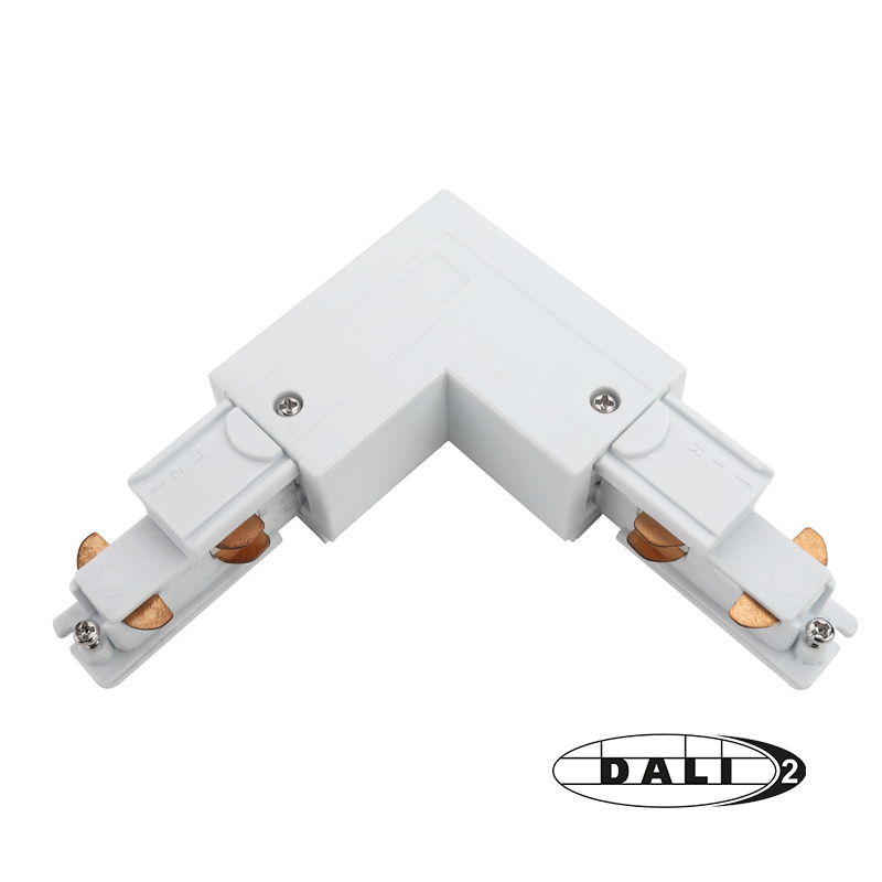 DALI 3-FASE RAIL | L-VORM CONNECTOR | OUTSIDE | WIT