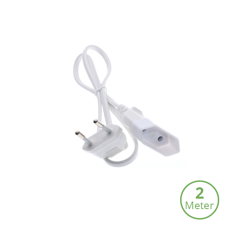 VERLENGKABEL | 2-POLIG | WIT | 2M