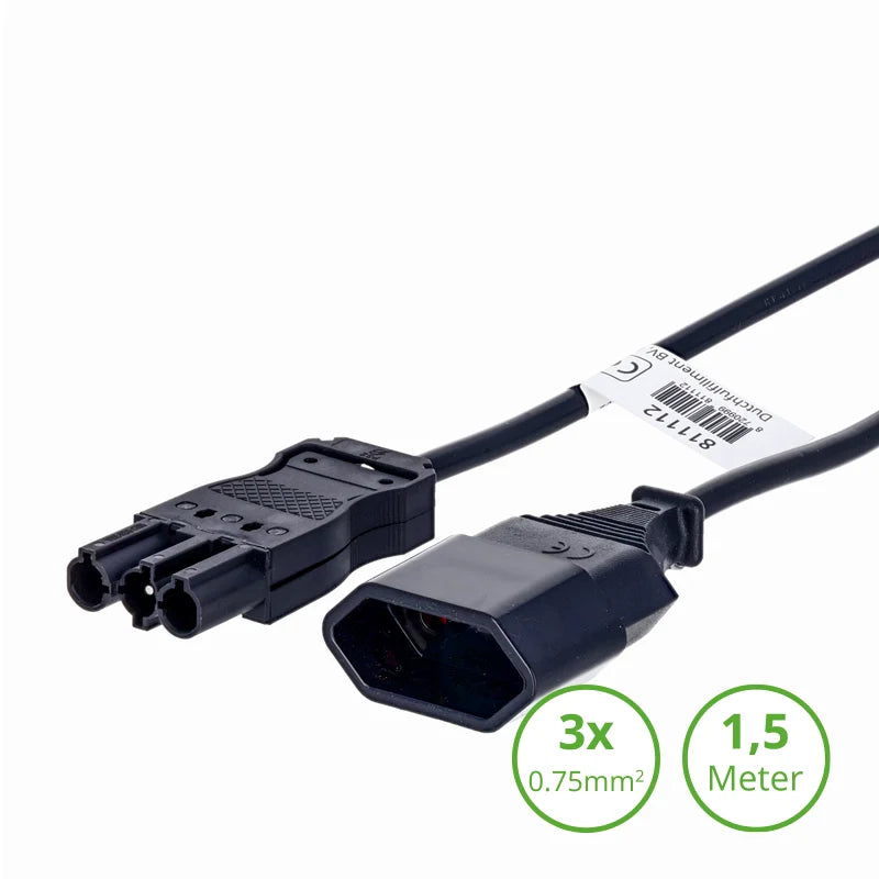 3-SWP MALE NAAR EURO VERLOOPSNOER | 1.5 METER | 3×0.75mm²