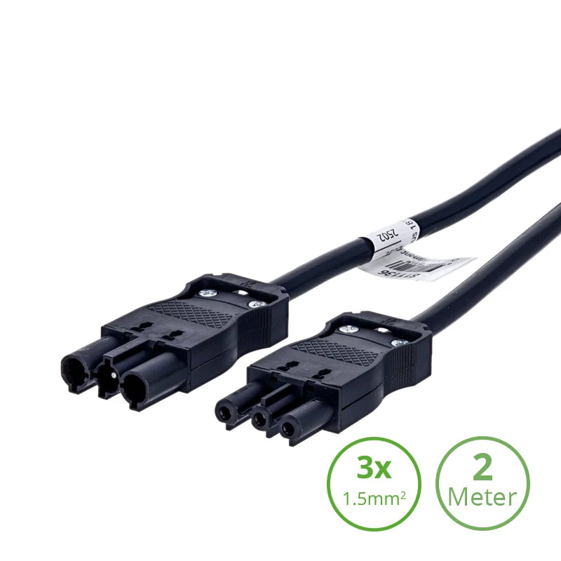 3-SWP VERLENGSNOER | 2.0 METER | 3×1.5mm²