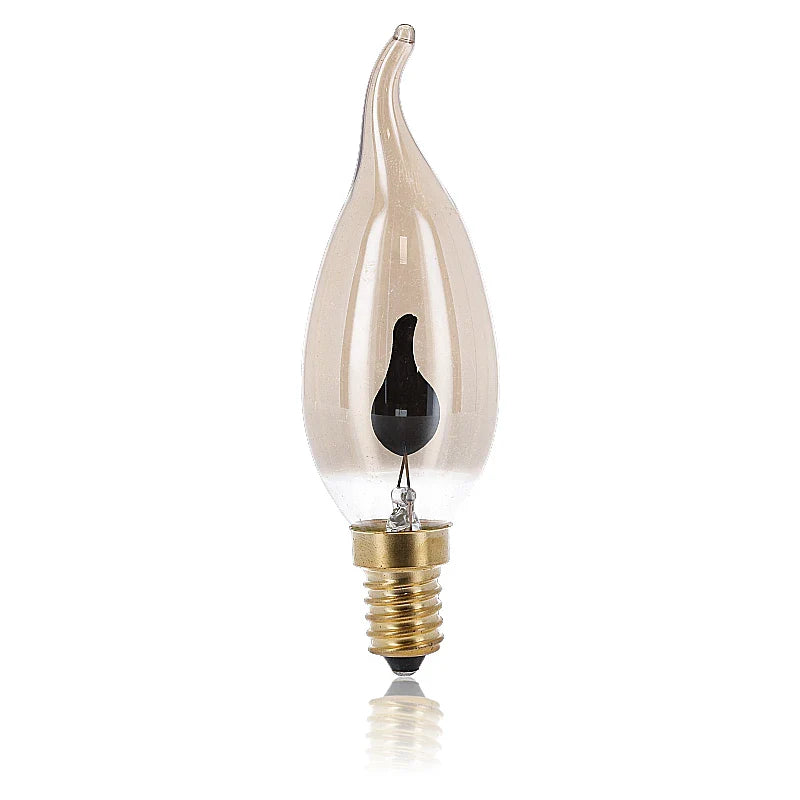 LED FILAMENT | E14 | 3W | LED KAARSLAMP | DIMBAAR | VLAM EFFECT AMBER