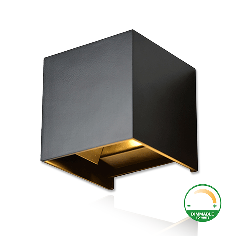 LED CUBE |  THEBE | 2x3W | DIM TO WARM | ZWART