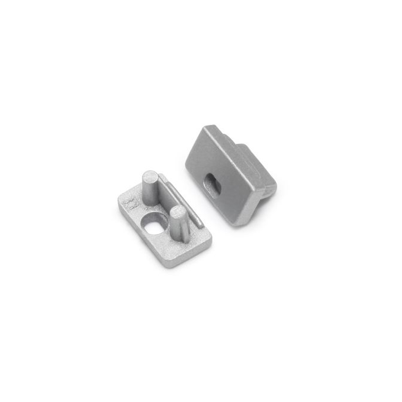 END CAP MET KABELOPENING | SLIM | 8MM | ZILVER | 20 STUKS