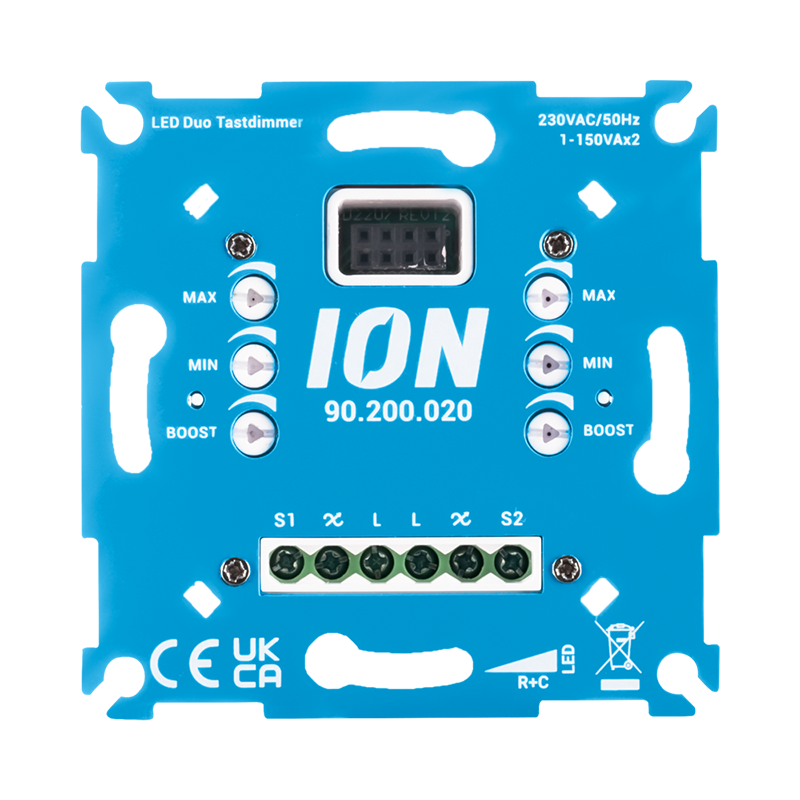 LED DUO TASTDIMMER | 2×0.3-150 WATT | ION INDUSTRIES