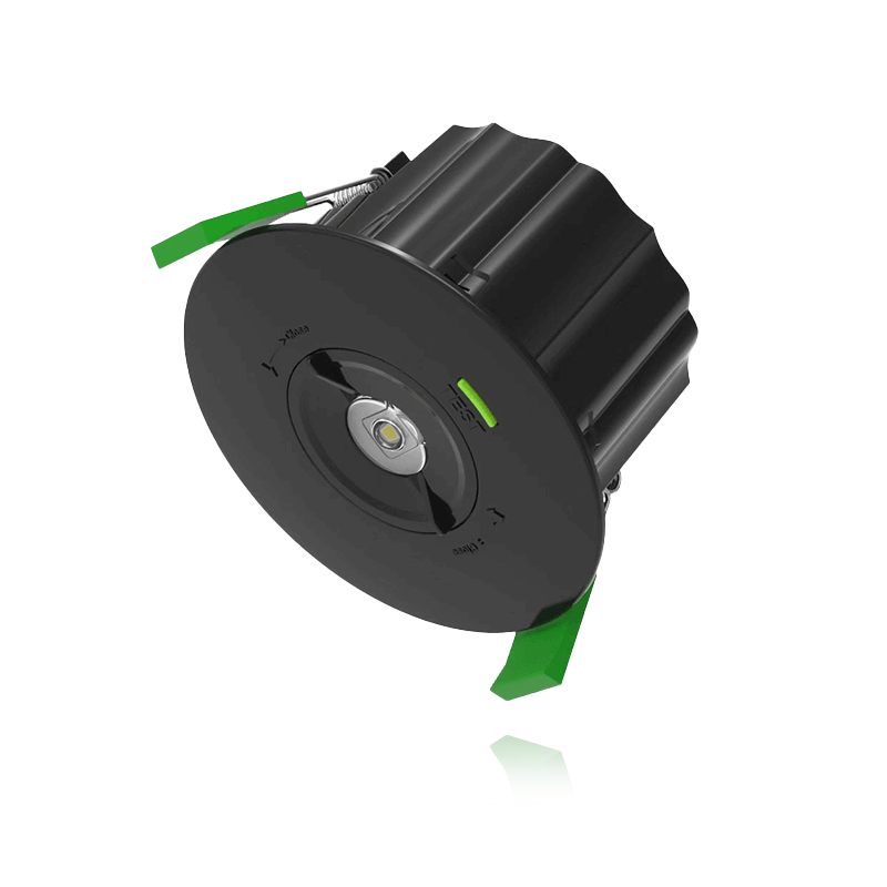 LED IN/OPBOUW NOODVERLICHTING | 1.8W | ZWART | MET TESTFUNCTIE