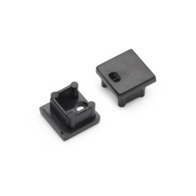 END CAP MET KABELOPENING | ZWART | SMART | 10MM | 20 STUKS
