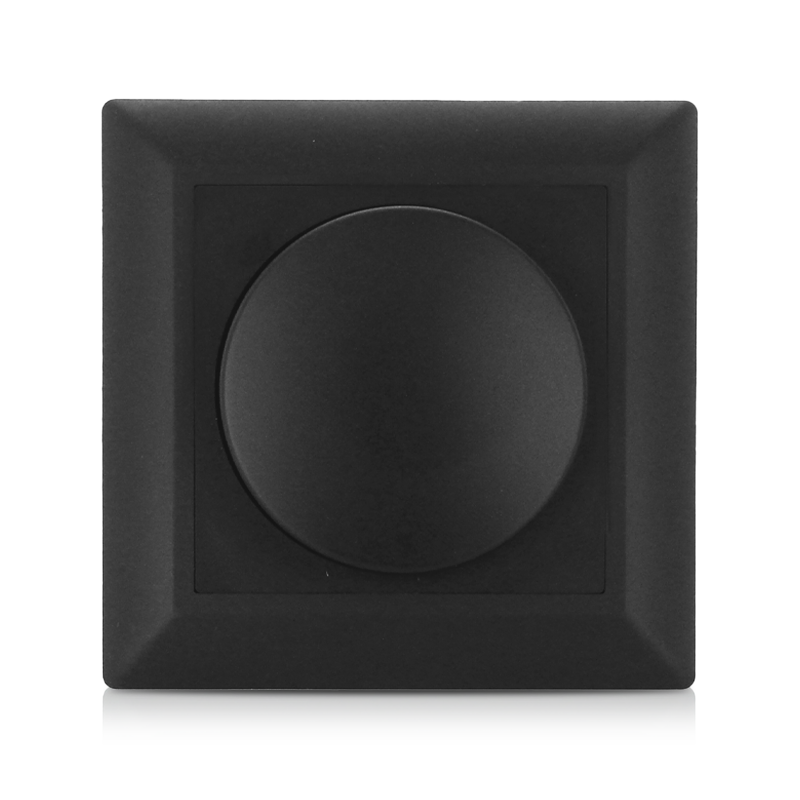 ECODIM ED-10002B | DIMMERKNOP ZWART INCL. CENTRAALPLAAT EN RAAMWERK
