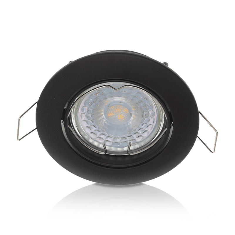 INBOUWSPOT KANTELBAAR | Ø70mm | GU10 / MR16 | IP22 | ZWART
