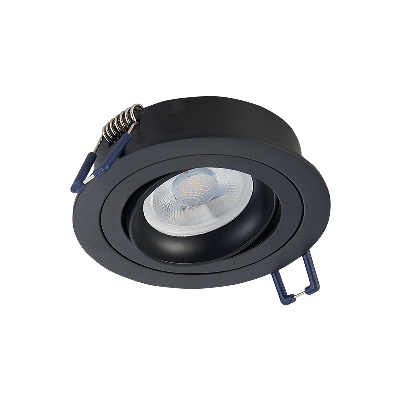INBOUWSPOT KANTELBAAR | Ø80mm | GU10 / MR16 | IP22 | ZWART