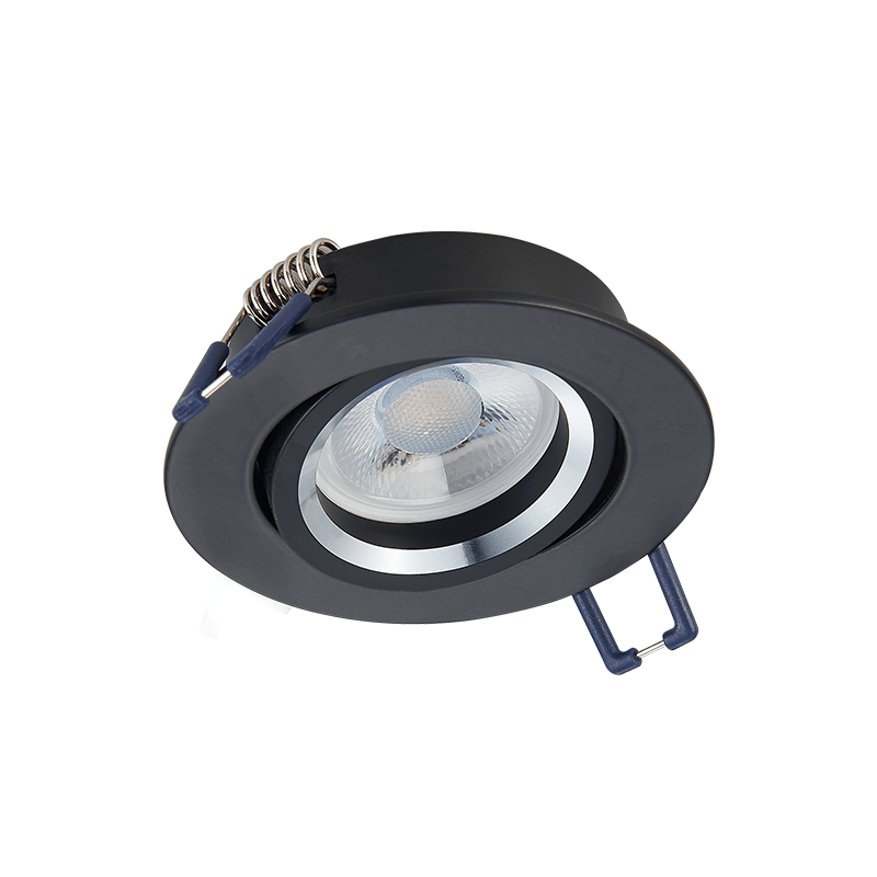 INBOUWSPOT KANTELBAAR | Ø73mm | GU10 / MR16 | IP22 | ZWART
