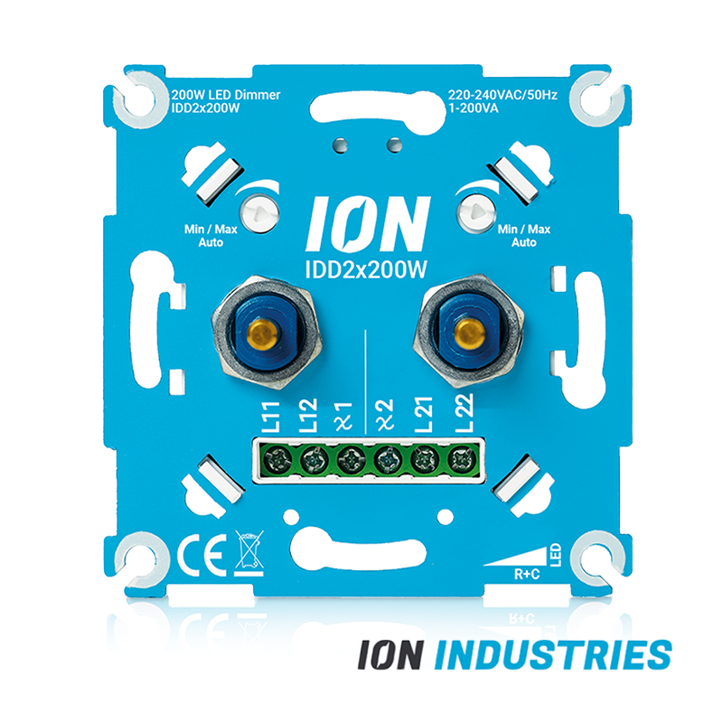 DUO TRIAC LED DIMMER | 2×0.3-200 WATT | ION INDUSTRIES