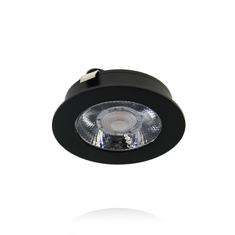 LED MEUBELSPOT | 3W | Ø63mm | 14MM HOOG | 12V(DC) | IP44 | ZWART