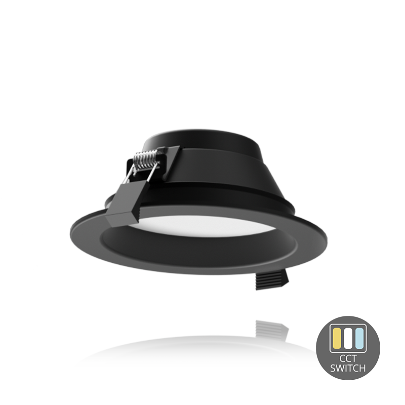 LED DOWNLIGHT |  CCT-SWITCH | Ø120 | 12W | ZWART