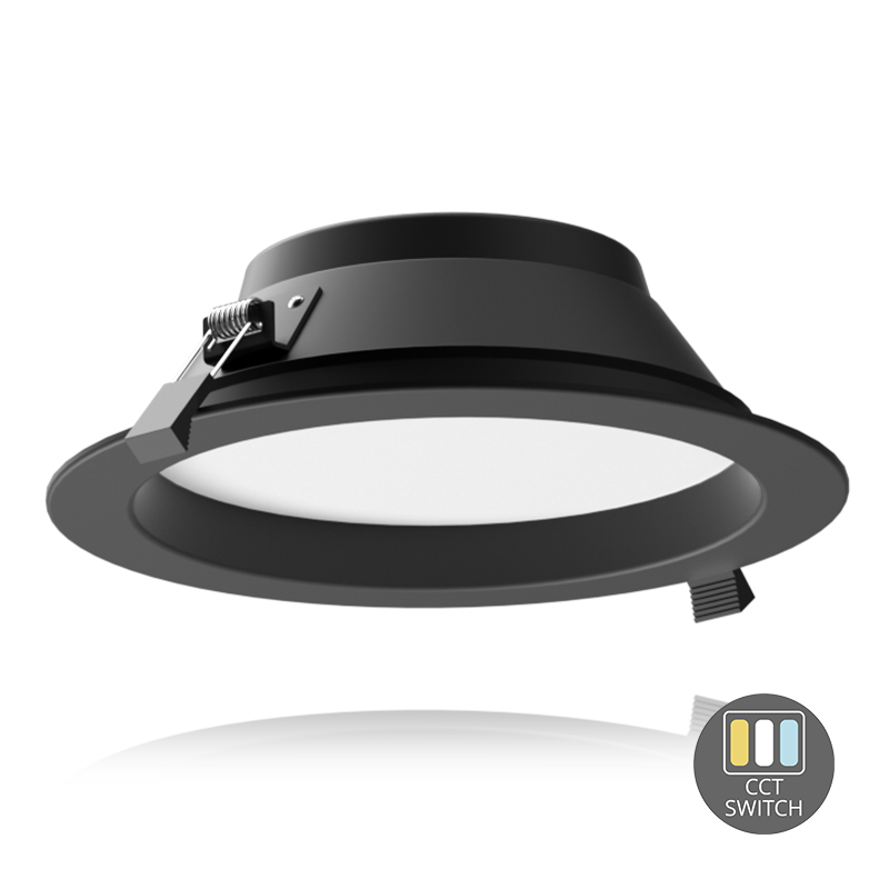 LED DOWNLIGHT | CCT-SWITCH | Ø195 | 18W | ZWART