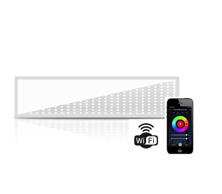 SMART LED PANEEL 120x60 | WIFI | 40W | RGB+CCT 3000-6000K | DIMBAAR